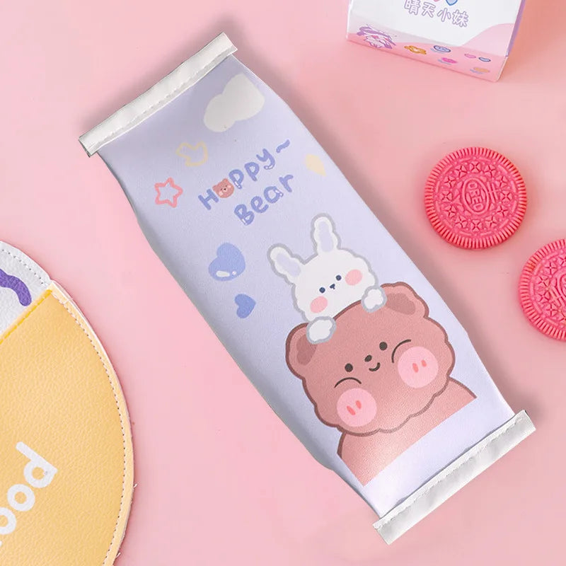 New creative simulation snack pencil case School pencil bag Multifunctional storage box Stationery bag Fun pencil bag