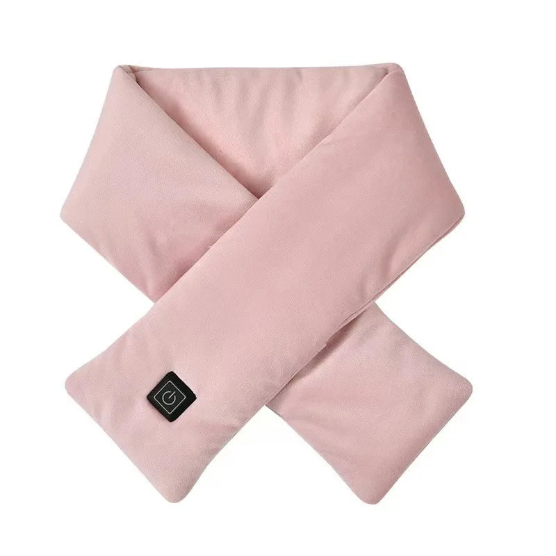 USB Women Men Heating Scarf Temperature Scarf 3 Gears Wrap Fleece Washable Electric Neck Warmer Winter Outdoor Camping Skiing