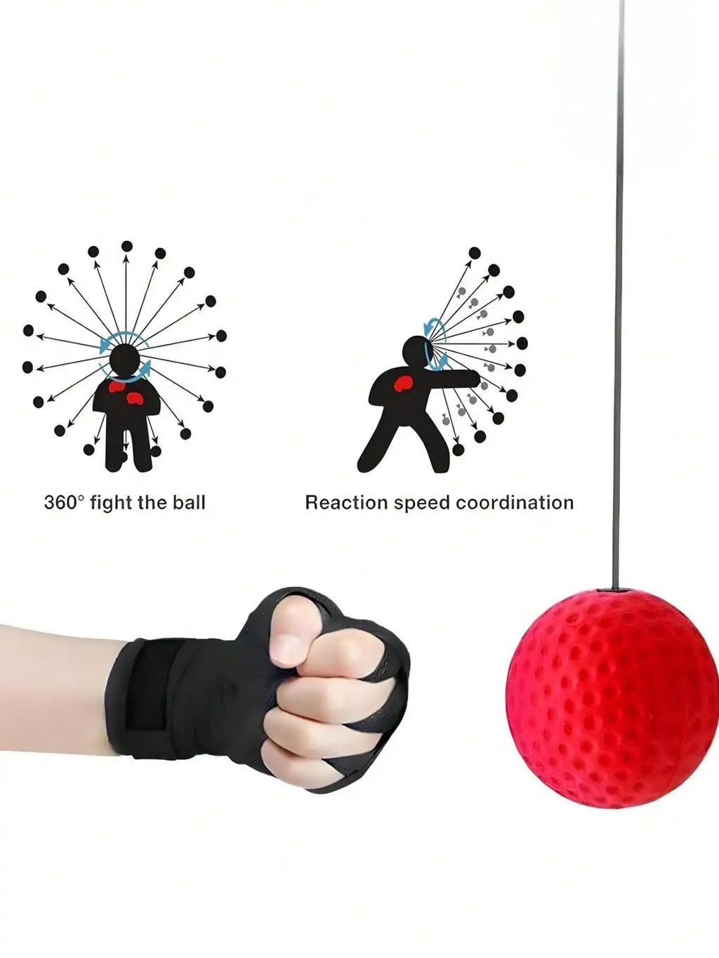 Adjustable Head Mounted Boxing Reflex Speed Ball Set MMA  Training Punch  Equipment Improve Hand Eye Coordination Reaction Focus