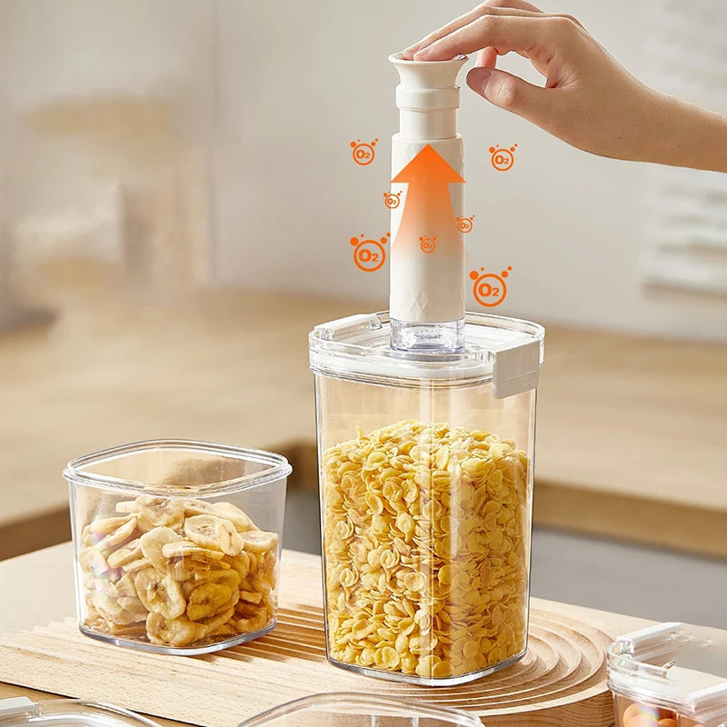 Vacuum Sealed Tank Coffee Beans Vacuum Jar Kitchen Cereals Storage Box Airtight Container Moisture-Proof Sealed Canister for Tea Secondary image