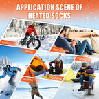 New Heated Socks Rechargeable 6000mah Electric Heated Skiing Socks Snowboarding Outdoor Sports Foot Warmer Winter Thermal Socks
