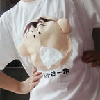 Creative Boochan 3D Tissue T-Shirt Short Sleeve Fun Fashion Trends Portable Tissue Paper Cute Christmas Gifts