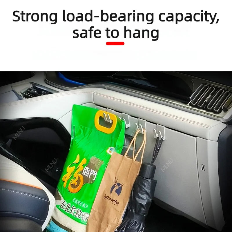 Durable ABS Glove Box Hooks Non-Slip Heavy Duty Bag Hooks Easy Install Car Purse Versatile Holder for Universal Car Brand Tesla Model 3 Model Y Car