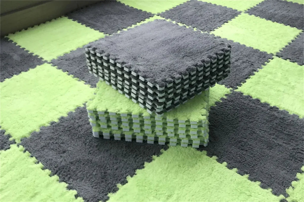 10/20PCS Soft Plush Children's Mat Baby Play Mat Baby Toys Eva Foam Puzzle Carpet In Children's Room Keep Warm Playmat 30*30*1CM