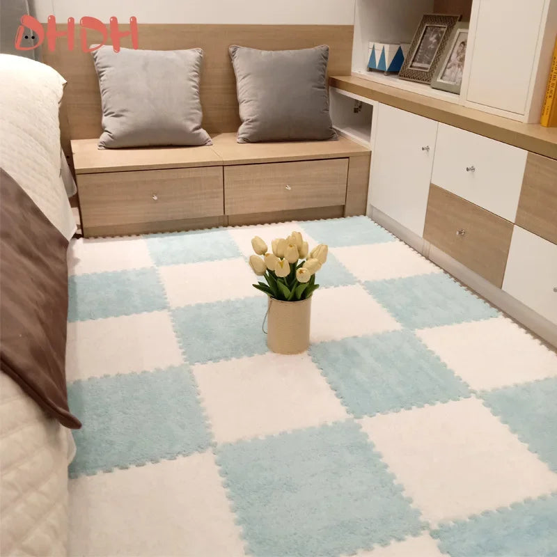 10/20PCS Soft Plush Children's Mat Baby Play Mat Baby Toys Eva Foam Puzzle Carpet In Children's Room Keep Warm Playmat 30*30*1CM