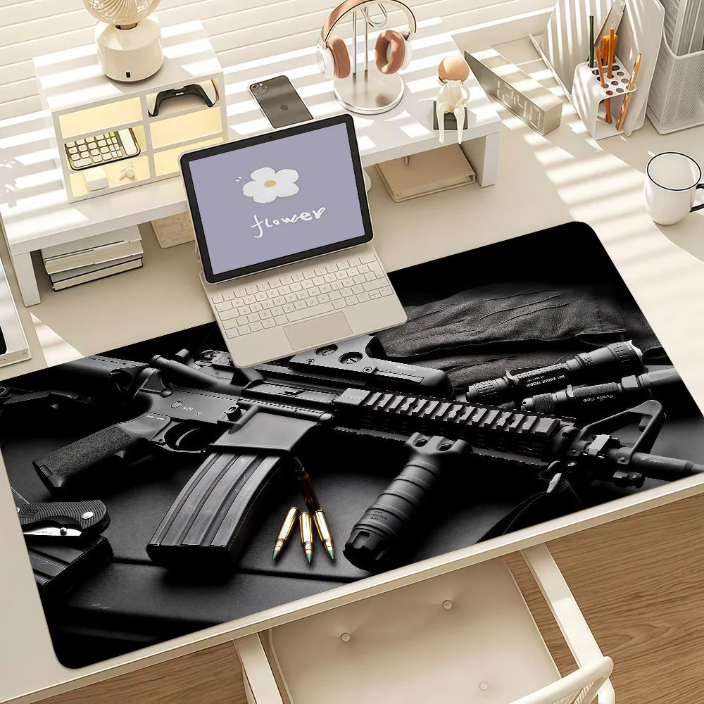 The G-gun Pattern Mouse Pad Anti Slip Rubber Edge Locked Thickened Laptop Gaming Desk Mat