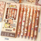 Cute Capybara Animal Gel Pens Erasable & Refillable Ink Pens Smudge-Free Writing for School season beg Supplies Stationery Gifts