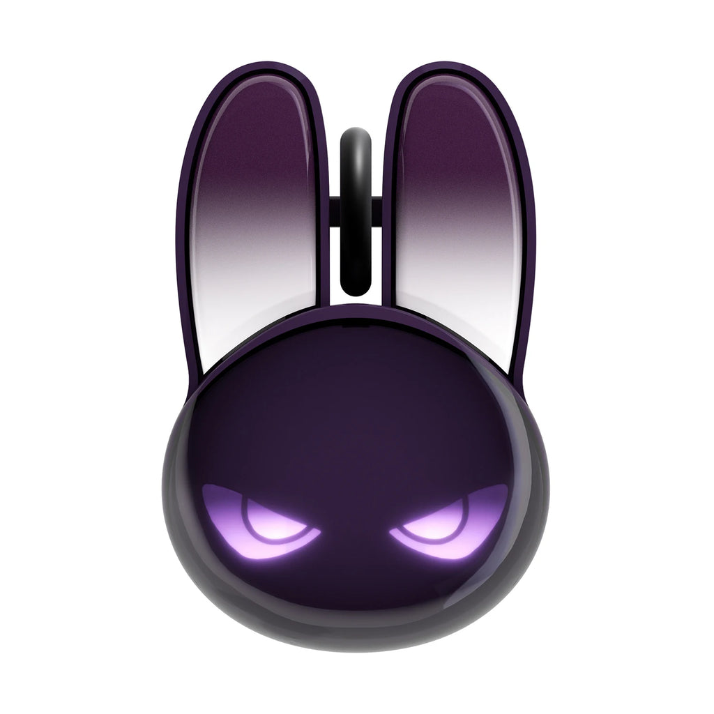 MOFII M6C Evil Rabbit Dual-mode Mouse, Black Cool Rabbit Shape, RGB Ambient Light, Silent Rechargeable, Multi-device Compatible