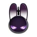 MOFII M6C Evil Rabbit Dual-mode Mouse, Black Cool Rabbit Shape, RGB Ambient Light, Silent Rechargeable, Multi-device Compatible