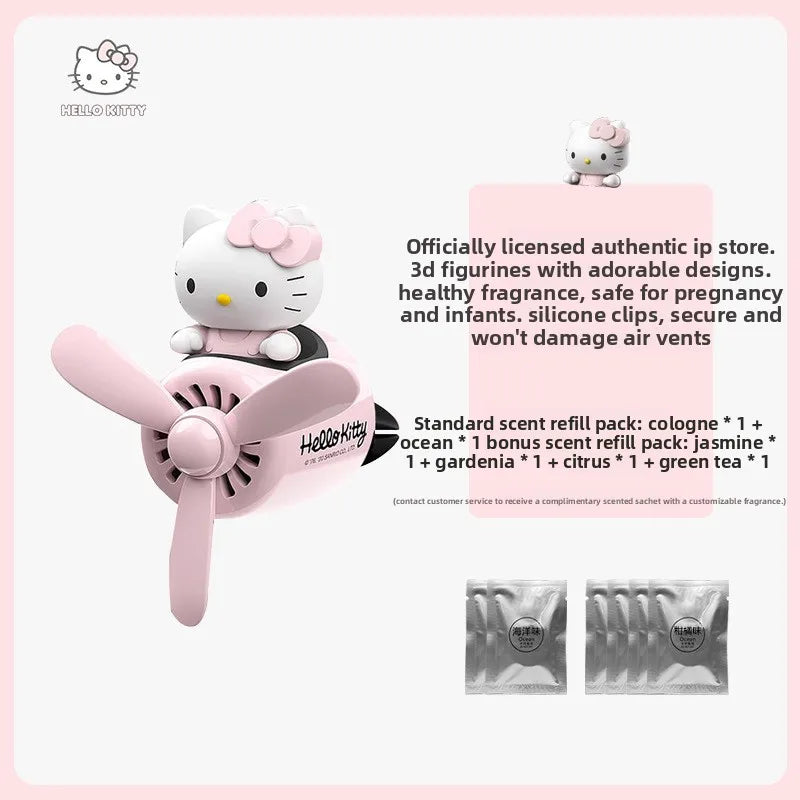 Hello Kitty Car Air Outlet Aromatherapy Car Airplane Fragrance Pendant Cream Air Conditioning Cartoon Decoration Ornament