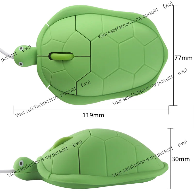 FOR Green Turtle 2.4G Wired/wireless Mouse Mute Button 1600DPI Auto Sleep Mini Office Mouse Suitable for Computers Laptops