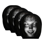 Aoifn Ghost Face Car Headrest Covers, Universal Halloween Horror Theme Headrest Covers, Scary Funny Car Interior Accessories