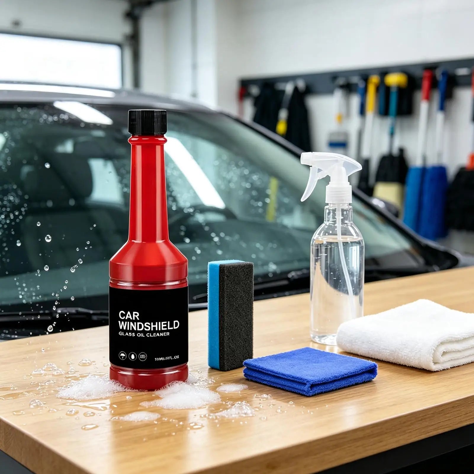 Oil Film Remover 150ml Anti-Fog Polishing Vehicle Care Supplies Windshield Cleaner And Restorer For Truck SUV RV Rearview Mirror Secondary image
