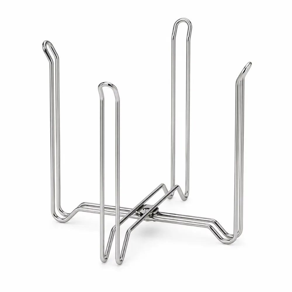 304 Stainless Steel Trash Bag Holder Foldable Raised Bottom Garbage Bag Rack Portable Wide Opening Sink Garbage Organizer