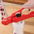 3-in-1 Heat-Proof Dish Clips for Kitchen, Anti-Slip Plate Grippers, Labor-saving Bottle Opener Integrated at the Tail