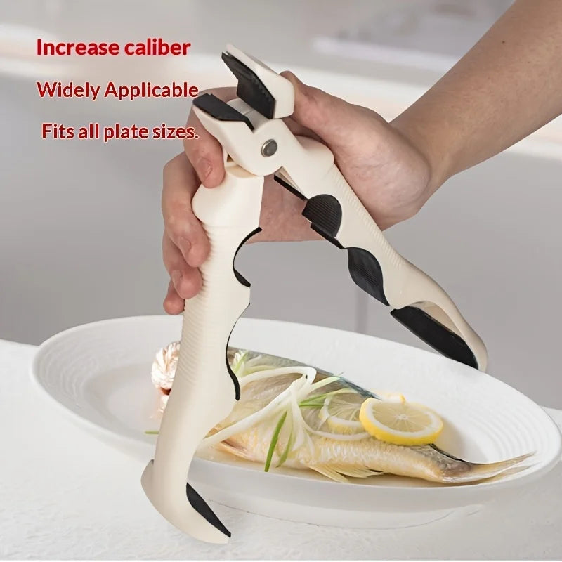 3-in-1 Heat-Proof Dish Clips for Kitchen, Anti-Slip Plate Grippers, Labor-saving Bottle Opener Integrated at the Tail Secondary image