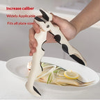 3-in-1 Heat-Proof Dish Clips for Kitchen, Anti-Slip Plate Grippers, Labor-saving Bottle Opener Integrated at the Tail