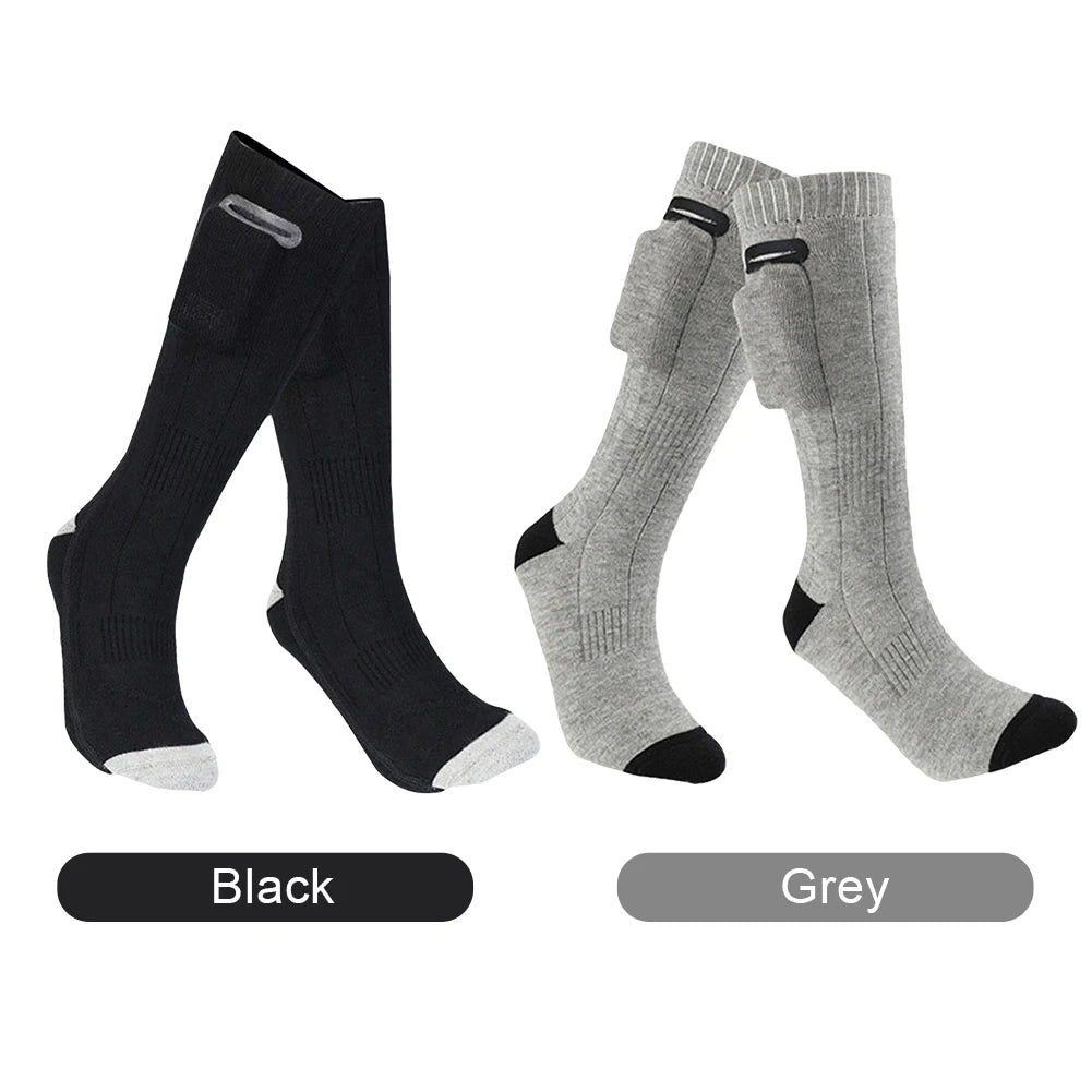 Winter Heated Socks Men's Women's Heating Foot Warmer Electric Socks Warm Sock 4000mAh Battery Thermal socks Cycling Ski