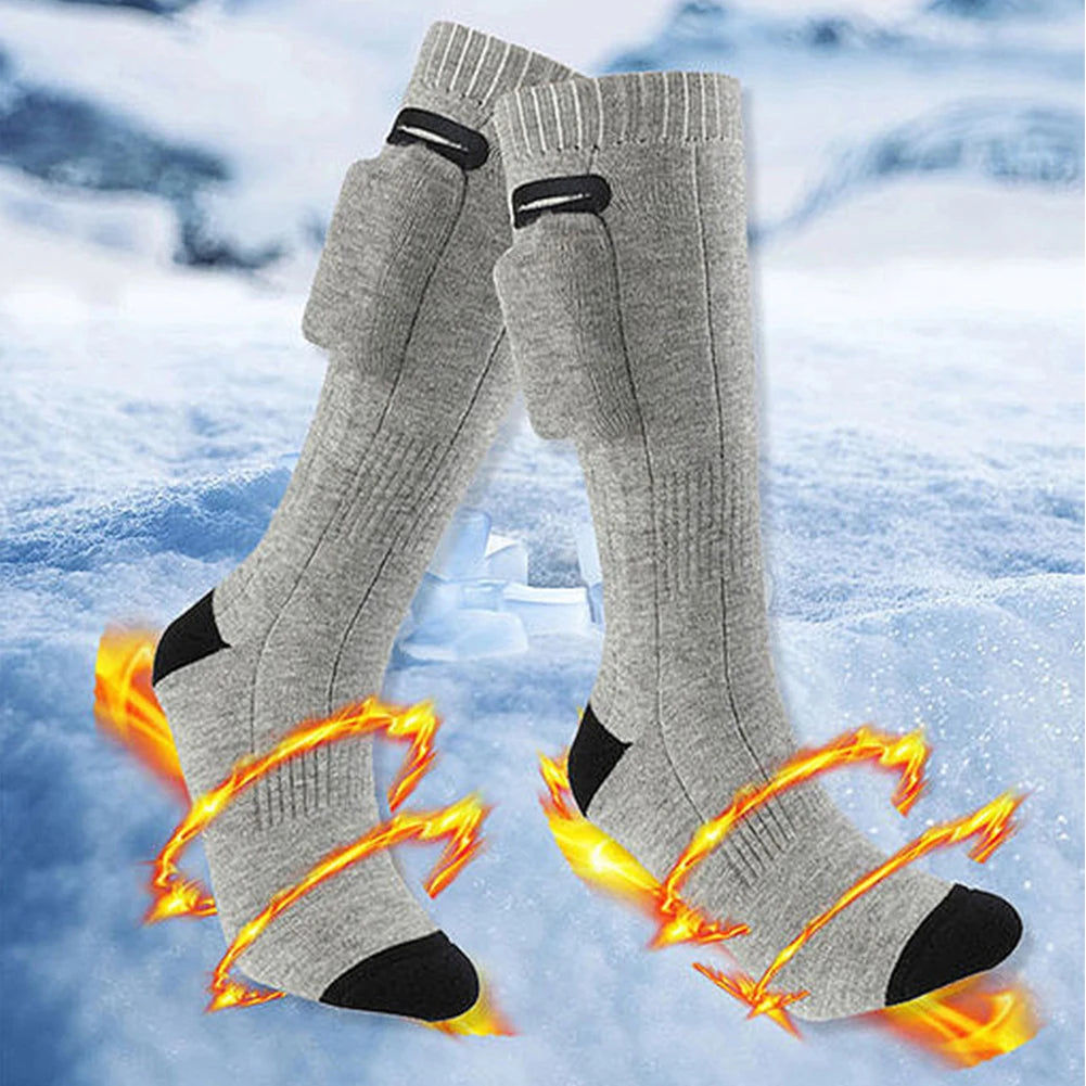 Winter Heated Socks Men's Women's Heating Foot Warmer Electric Socks Warm Sock 4000mAh Battery Thermal socks Cycling Ski