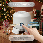 Christmas Projector Lamp Rotating LED Projector Light Adjustable Brightness Holiday Decoration Lamp for Bedroom Party Xmas Gift