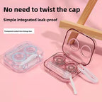 1/4PC Korean Style Portable Contact Lens Case High Aesthetic Travel Storage Kit Daily Use Contact Lens Holder Box