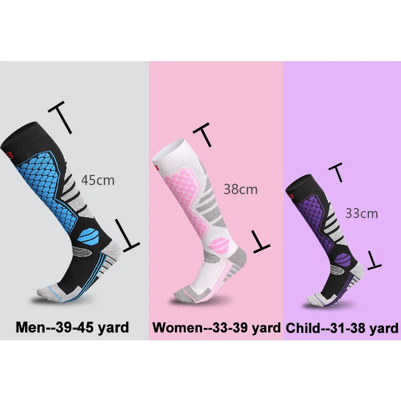GTUBIKE 1 Pair Winter Warm Ski Stockings Thickening Hiking Socks for Women Men Anti-Cold Skiing Outdoor Sport Stockings Snow Secondary image