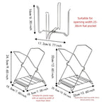 304 Stainless Steel Trash Bag Holder Foldable Raised Bottom Garbage Bag Rack Portable Wide Opening Sink Garbage Organizer