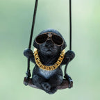 Trend Swing Dog Auto Interior Accessories Decoration Sunglasses Car Pendant Bulldog Resin Car Hanging Gift