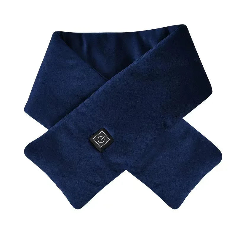 USB Women Men Heating Scarf Temperature Scarf 3 Gears Wrap Fleece Washable Electric Neck Warmer Winter Outdoor Camping Skiing