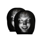 Aoifn Ghost Face Car Headrest Covers, Universal Halloween Horror Theme Headrest Covers, Scary Funny Car Interior Accessories