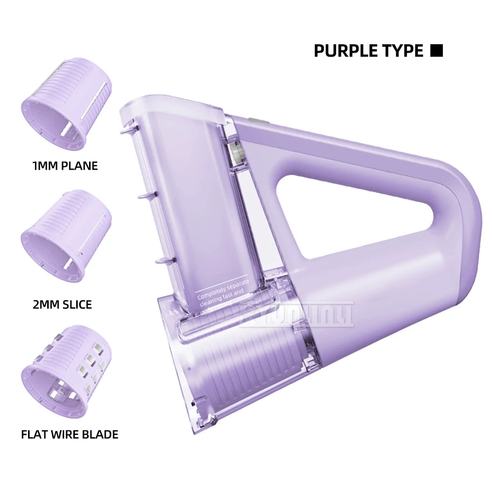 Electric Vegetable Slicer Hand-held Food Processor Carrot Cucumber Potato Cutter Kitchen Tool Ice Shaved Machine