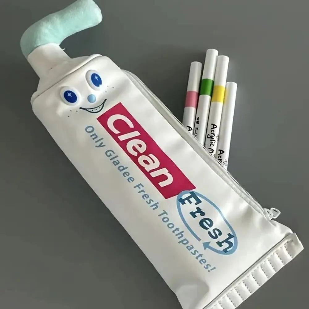 Squeeze the Fun,Toothpaste Tube Pencil Pouch for Creative Smiles,Paste & Play, Cute Collapsible Pen Tube for School Buddies Main image