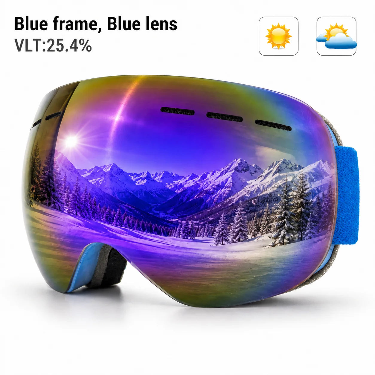 Ski Goggles Double Layers Anti-fog UV400 Snowboard Snow Goggles Snowmobile Glasses Eyewear Outdoor Sport Skiing Googles Secondary image