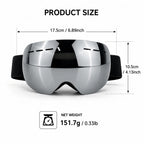 Ski Goggles Double Layers Anti-fog UV400 Snowboard Snow Goggles Snowmobile Glasses Eyewear Outdoor Sport Skiing Googles