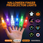 LED Halloween Finger Projector Flashlight Halloween Patterns Party Toy Halloween Treats Bag Stuffers Birthday Party Favors