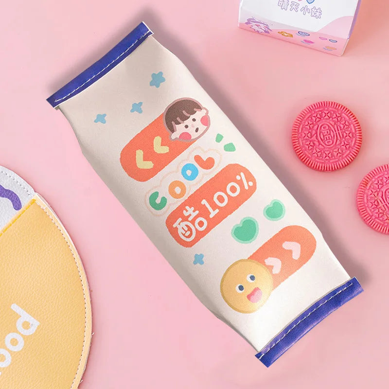 New creative simulation snack pencil case School pencil bag Multifunctional storage box Stationery bag Fun pencil bag
