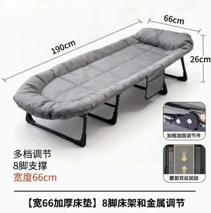 Foldable Office Single Nap Utensil Lounge Chair for Home Use, Simple Small Bed for Hospital Care, Marching Bed，Camping Cots