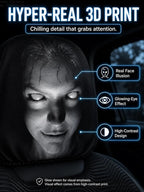 Aoifn Ghost Face Car Headrest Covers, Universal Halloween Horror Theme Headrest Covers, Scary Funny Car Interior Accessories