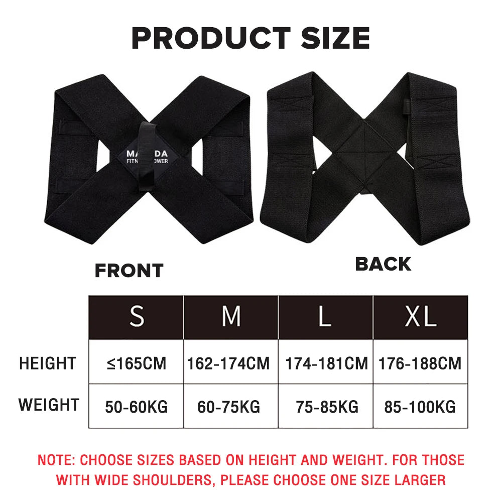 Adjustable Back Shoulder Posture Corrector Belt Clavicle Spine Support Reshape Body Home Office Sport Upper Improve Posture Back