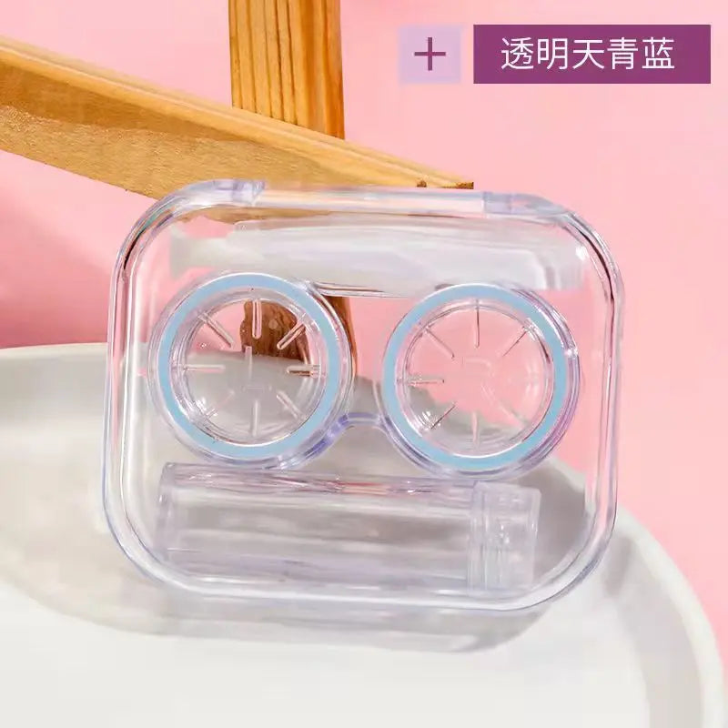 1/4PC Korean Style Portable Contact Lens Case High Aesthetic Travel Storage Kit Daily Use Contact Lens Holder Box