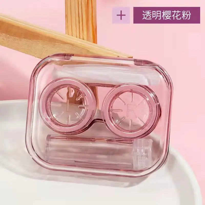 1/4PC Korean Style Portable Contact Lens Case High Aesthetic Travel Storage Kit Daily Use Contact Lens Holder Box