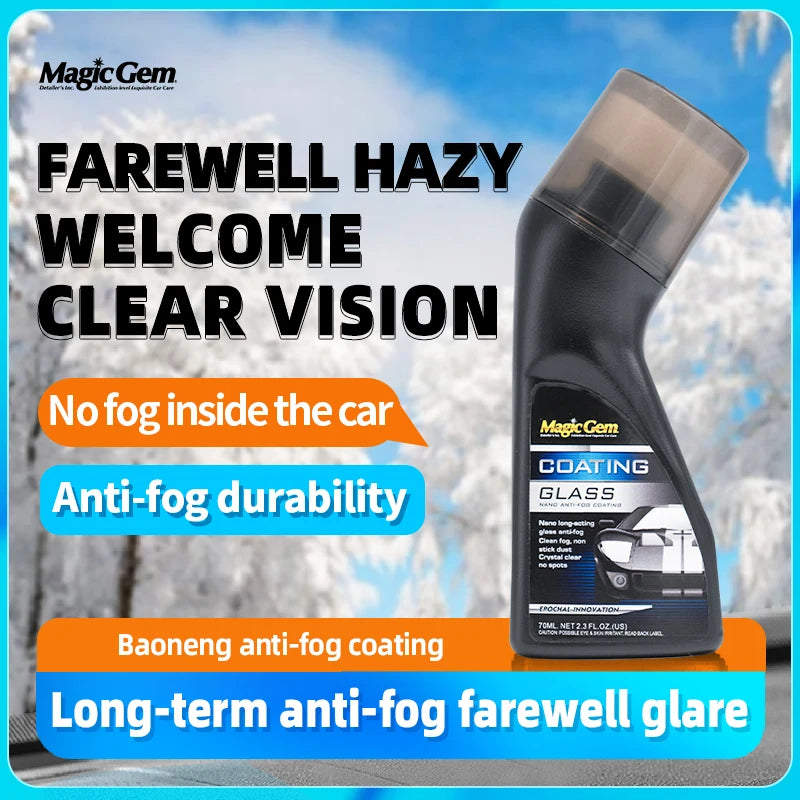 Anti Fog Coating, Car Windshield Anti Fog Spray, Rearview Mirror Glasses Defogging Agent, Water Repellent for Toyota Car