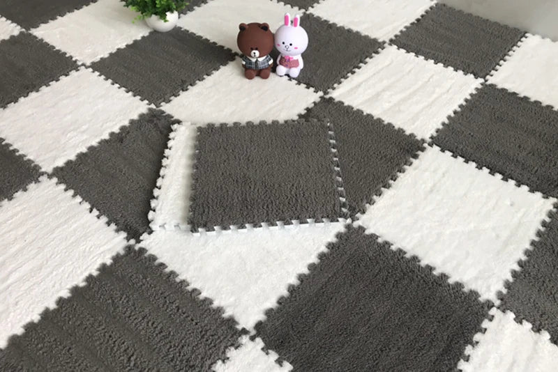 10/20PCS Soft Plush Children's Mat Baby Play Mat Baby Toys Eva Foam Puzzle Carpet In Children's Room Keep Warm Playmat 30*30*1CM