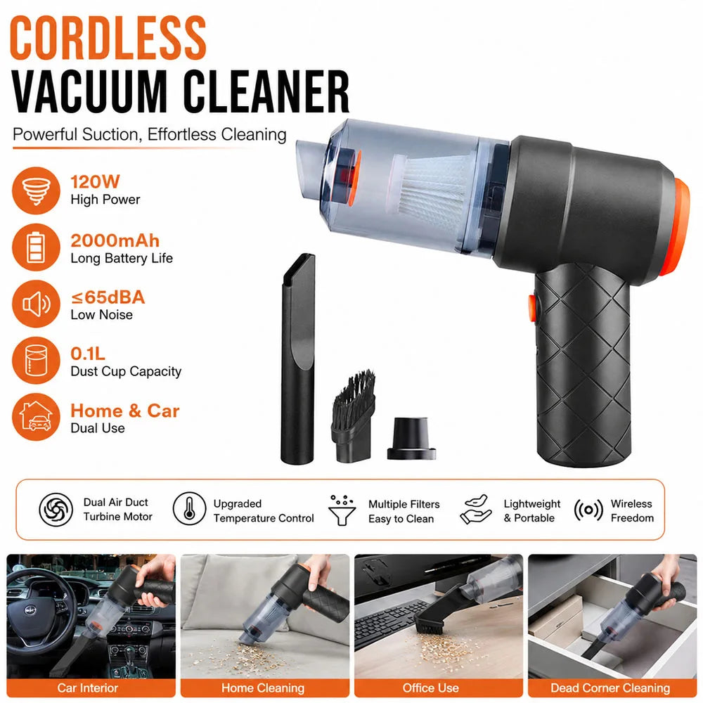 Car Mounted Vacuum Cleaner Vehicle Wireless Portable Handheld Automobile Mini Vacuum Cleaner Tools Main image