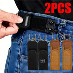 New Adjustable Elastic Style Waistband Buckle with Magic Tape & Metal Hooks Outdoor Portable Waist Band Tool Belt Nylon Soft