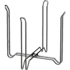 304 Stainless Steel Trash Bag Holder Foldable Raised Bottom Garbage Bag Rack Portable Wide Opening Sink Garbage Organizer