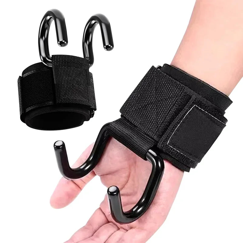 2Pcs Fitness Power Hooks Pull-Up Hard Pull Training Anti-Fall Lifting Hook Power Hook Grip Wrist Strap Pull-Up Hand Straps Main image