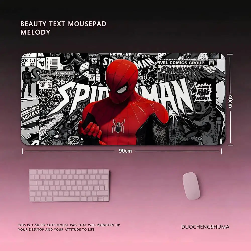 Cool-Spider-Man Mouse Pad Computer Mat Deskpad Laptop Keyboard Mat Office Large Landscape Mousepad