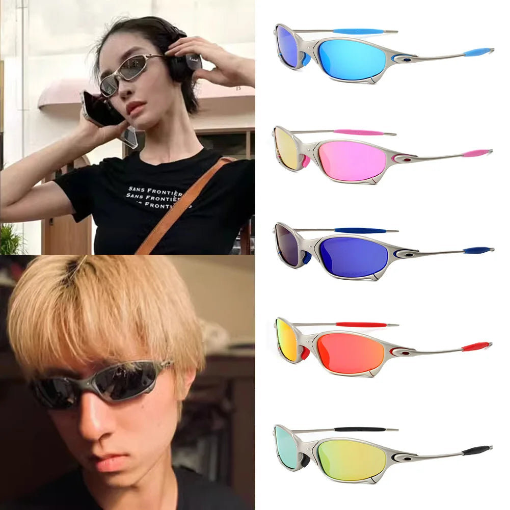 Fashion Polarized Cycling Glasses UV400 Outdoor Sports Goggles Catalpa Alloy Frame Anti-UV Riding Eyewear Accessories