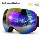 Ski Goggles Double Layers Anti-fog UV400 Snowboard Snow Goggles Snowmobile Glasses Eyewear Outdoor Sport Skiing Googles